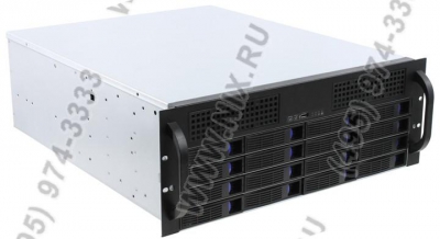  Server Case 4U Procase <ES416-SATA3-B-0> Black 16xHotSwapSAS/SATA, ATX,    