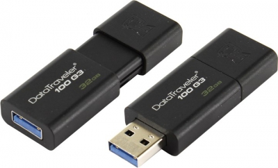  Kingston DataTraveler 100 G3 <DT100G3/32GB> USB3.0 Flash Drive  32Gb  (RTL)  