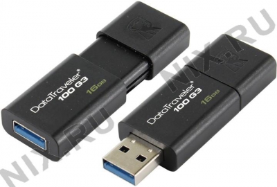  Kingston DataTraveler 100 G3 <DT100G3/16GB> USB3.0  Flash Drive  16Gb  (RTL)  