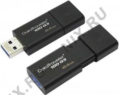  Kingston DataTraveler 100 G3 <DT100G3/64GB> USB3.0 Flash Drive 64Gb (RTL)  
