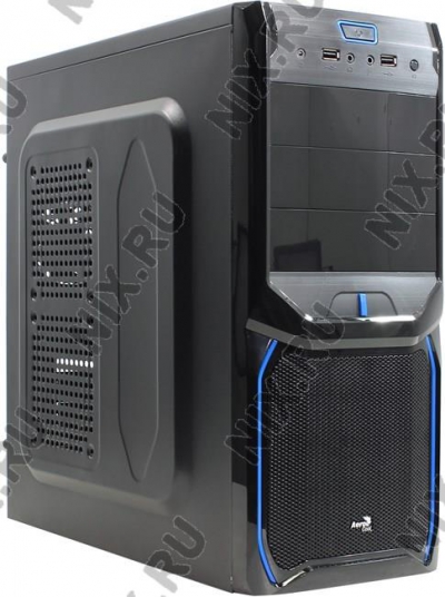  Miditower Aerocool <V3X (Evil) Blue Edition>  Black ATX  600W  (24+2x4+2x6/8)  