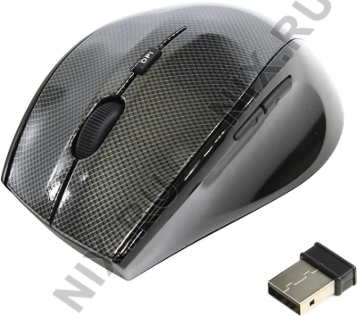  SmartBuy Wireless Optical Mouse <SBM-601AG-G>  (RTL) USB  6btn+Roll,    