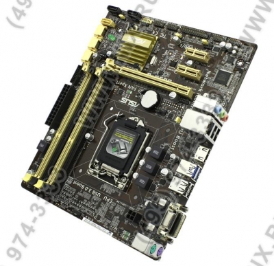  ASUS B85M-G (RTL) LGA1150 <B85> PCI-E Dsub+DVI+HDMI GbLAN SATA  MicroATX  4DDR3  
