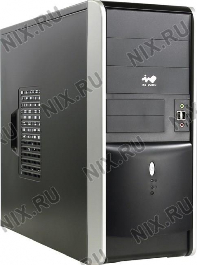  Miditower INWIN EAR007 <Black-Silver>  ATX 500W  (24+2x4+6)  <6089833/6101398/6115721>  
