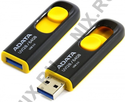  ADATA DashDrive UV128 <AUV128-64G-RBY> USB3.0 Flash Drive 64Gb  