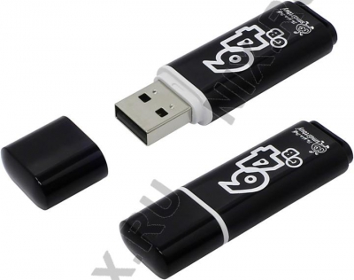  SmartBuy Glossy <SB64GBGS-K> USB2.0 Flash Drive  64Gb  (RTL)  
