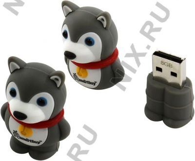  SmartBuy Wild Hasky Dog <SB8GBDgr> USB2.0 Flash Drive  8Gb  (RTL)  