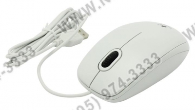  Logitech Optical Mouse B100 White (OEM) USB 3btn+Roll <910-003360>  