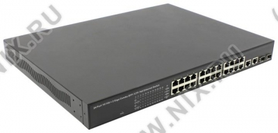  MultiCo <EW-P72424> Ethernet Switch  (24UTP 10/100Mbps PoE + 2Combo 1000BASE-T/SFP)  