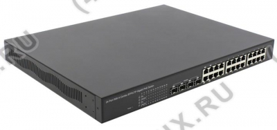  MultiCo <EW-P70244> Ethernet Switch  (20UTP 10/100/1000Mbps PoE +  4Combo  1000BASE-T/SFP)  