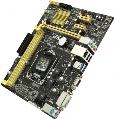  ASUS H81M-K (RTL) LGA1150 <H81> PCI-E Dsub+DVI GbLAN SATA MicroATX 2DDR3  