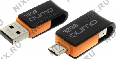  Qumo Hybrid <QM32GUD-Hyb> USB2.0/USB micro-B OTG Flash Drive  32Gb  (RTL)  