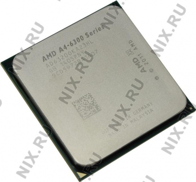  CPU AMD A4-6320     (AD6320O) 3.8 GHz/2core/SVGA  Radeon HD 8370D/ 1 Mb/65W/5 GT/s  Socket  FM2  