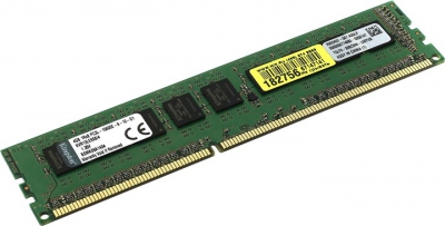  Kingston ValueRAM <KVR13LE9S8/4> DDR3 DIMM 4Gb <PC3-10600>  CL9 ECC,  Low  Voltage  