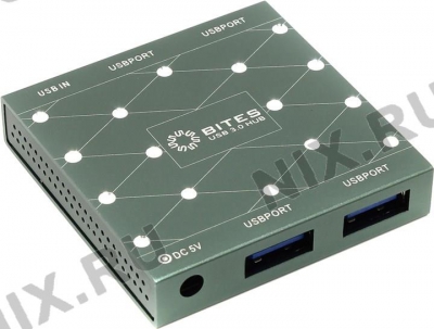  5bites <HB34-302PGY> 4-port USB3.0 Hub + ..  