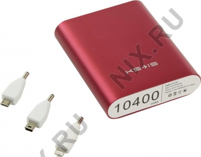    KS-is Power Bank KS-239 Red (USB 2.1A, 10400mAh, 3  ,  Li-lon)  