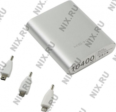    KS-is Power Bank KS-239 Silver (USB 2.1A,  10400mAh, 3  ,  Li-lon)  