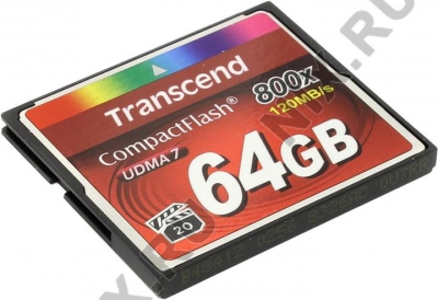  Transcend <TS64GCF800> CompactFlash Card  64Gb  800x  