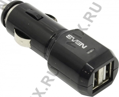  SVEN <C-127 Black>   - USB  (.12-24V, .5V,  2xUSB  1A)  