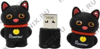  SmartBuy Wild Catty <SB16GBCatK> USB2.0 Flash Drive 16Gb(RTL)  