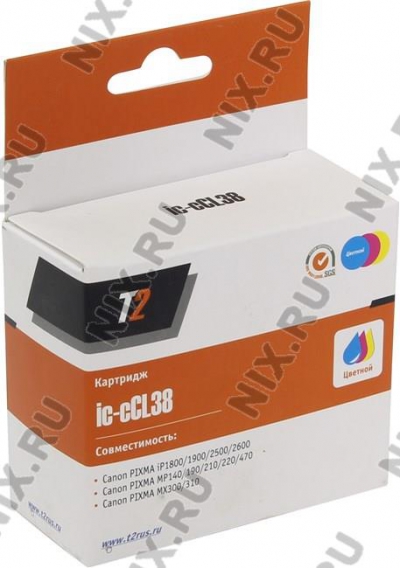   T2 ic-cCL38 Color   Canon  iP1800/1900/2500/2600,  MP140/190/210/220/470,MX300/310  