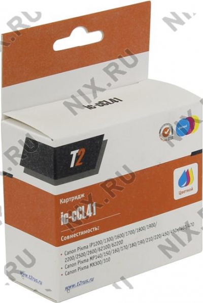   T2 ic-cCL41 Color  Canon iP1200/1300/1600/1700, MP140/150/160/220/470,MX300/310  