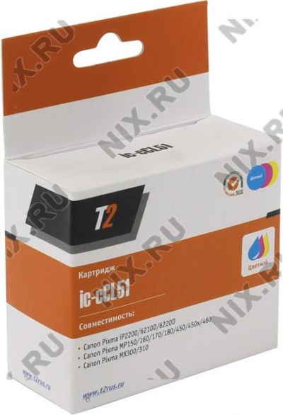   T2 ic-cCL51 Color   Canon  iP2200,  MP150/160/170/180/450,MX300/310  