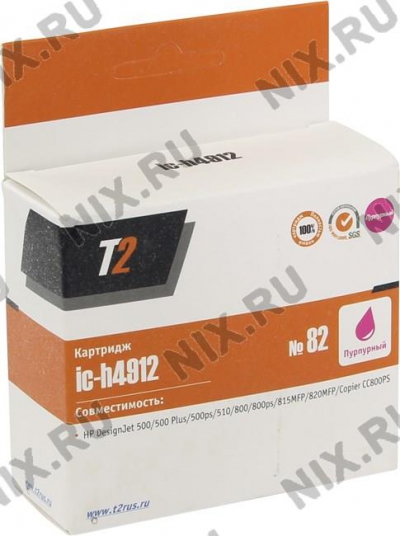  T2 ic-h4912 (82) Magenta   HP  DJ  500/510/800/815/820  