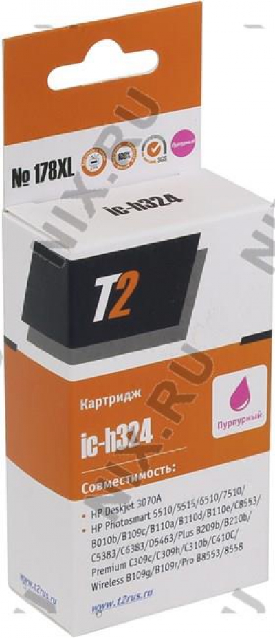   T2 ic-h324 (178XL) Magenta  HP DJ 3070A, PS 5510/5515/6510/7510/B010b/B109c/B110a/C5383/C6383  