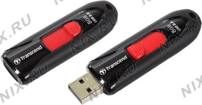  Transcend <TS8GJF590K> JetFlash 590 USB2.0  Flash Drive  8Gb  (RTL)  