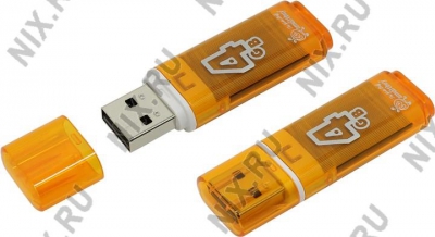  SmartBuy Glossy <SB4GBGS-Or> USB2.0 Flash Drive  4Gb  (RTL)  