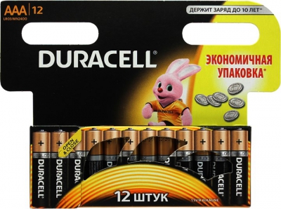  Duracell  MN2400-12 (LR03) Size"AAA", 1.5V,  (alkaline)<.  12  >  